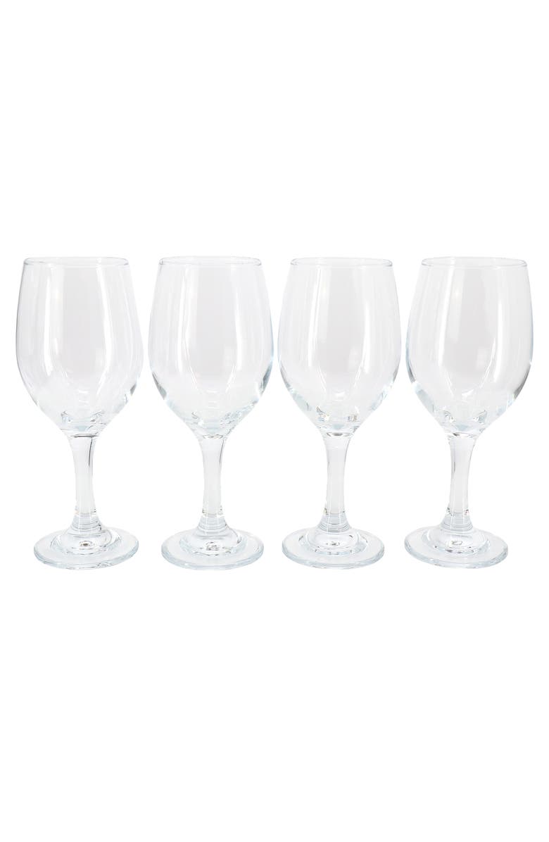 Gibson Home Belinni 4 Piece 14.2 Ounce Classic Wine Glass Set, Alternate, color, Clear