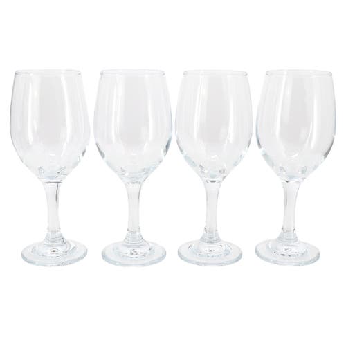 Gibson Home Belinni 4 Piece 14.2 Ounce Classic Wine Glass Set In Transparent
