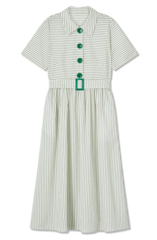 Lk Bennett Bextor Dresses In Green/cream