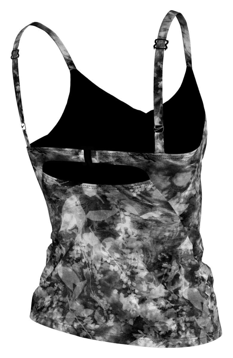 Nike V-Neck Tankini Swim Top, Alternate, color, Black