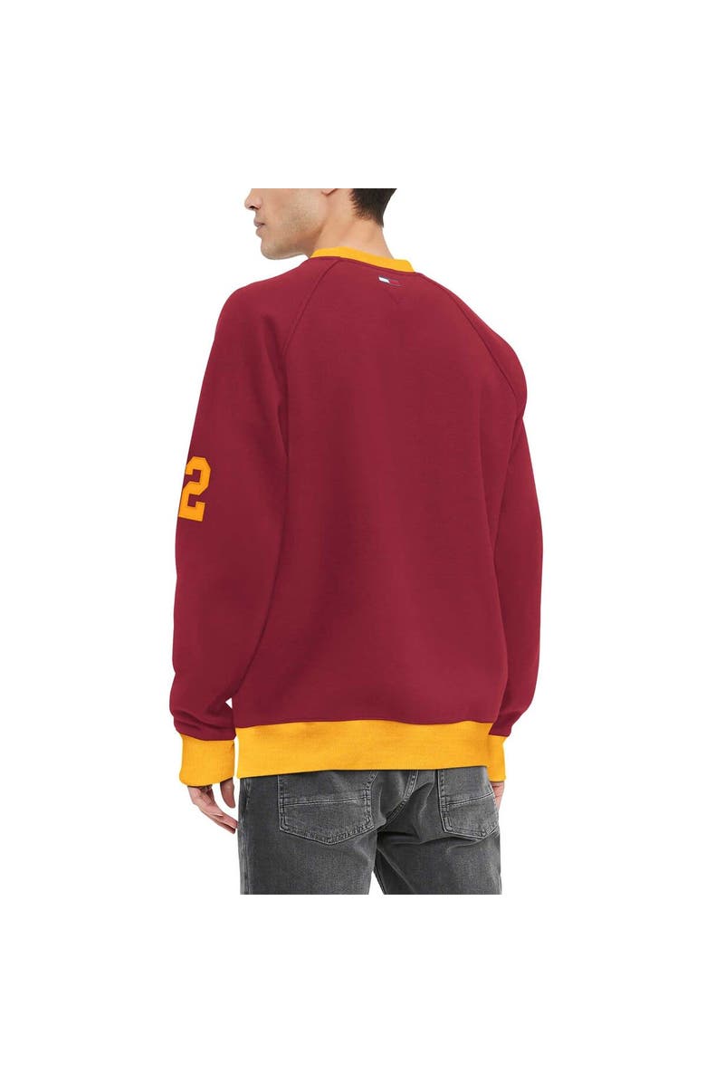 Tommy Hilfiger Men's Tommy Hilfiger Burgundy Washington Commanders Reese Raglan Tri-Blend Pullover Sweatshirt, Alternate, color, 
