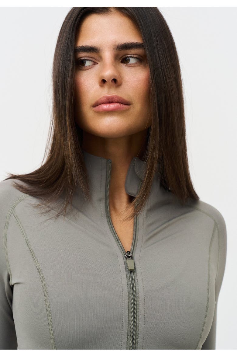 Softsculpt Zip Jacket, Alternate, color, Dark Olive