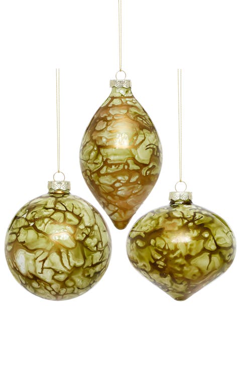 Marbled Art Ornament, Box of 6