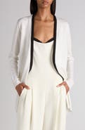 TOM FORD Contrast Trim Open Front Cardigan