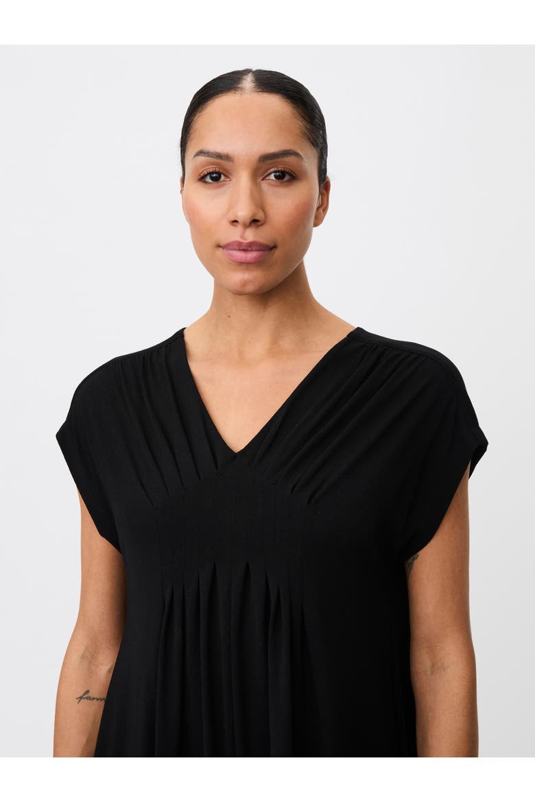 V-Neck Midi Dress, Alternate, color, Black