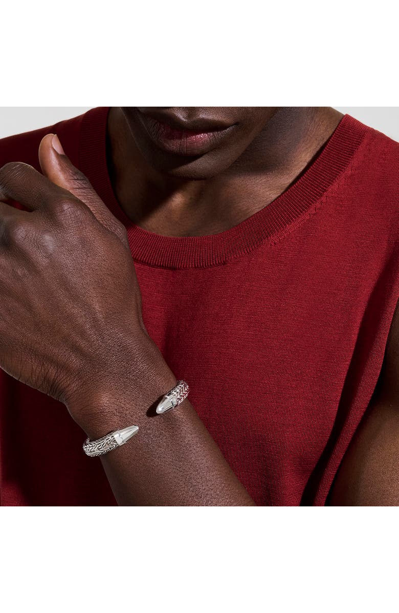 John Hardy Spear 50 Silver Cuff Bracelet, 8.9mm, Alternate, color, Silver