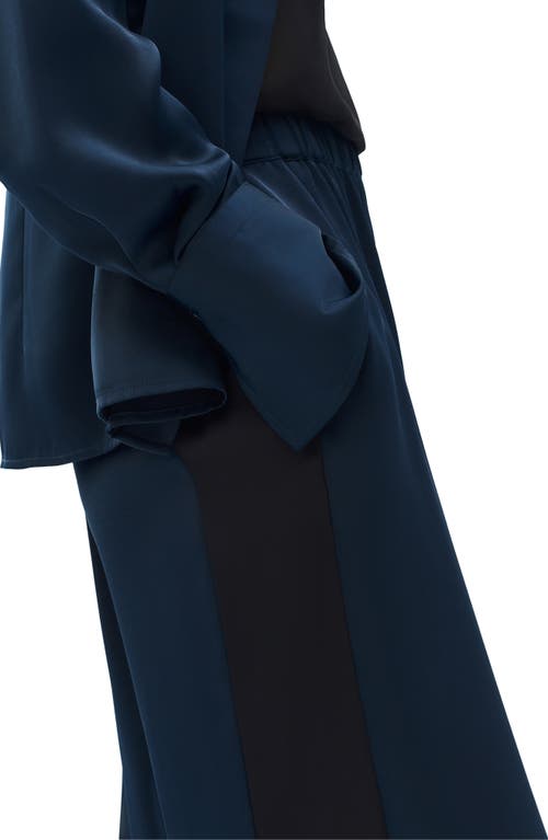 Rag & Bone Olivia Pull-on Wide Leg Pants In Blue
