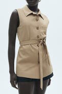 MANGO Tie Waist Suit Vest
