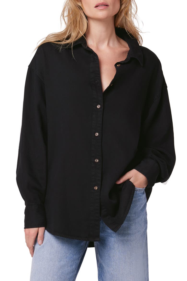 The Erin Ex-Boyfriend Cotton Blend Button-Up Shirt, Main, color, YELLOWSTONE