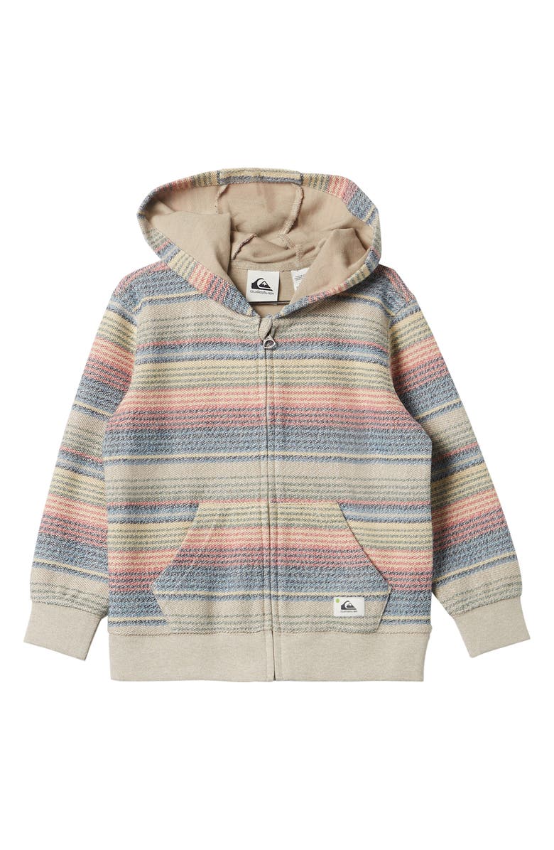 Quiksilver Kids' Great Otway Stripe Terry Cloth Zip Hoodie, Main, color, 