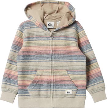 Quiksilver Kids' Great Otway Stripe Terry Cloth Zip Hoodie | Nordstrom