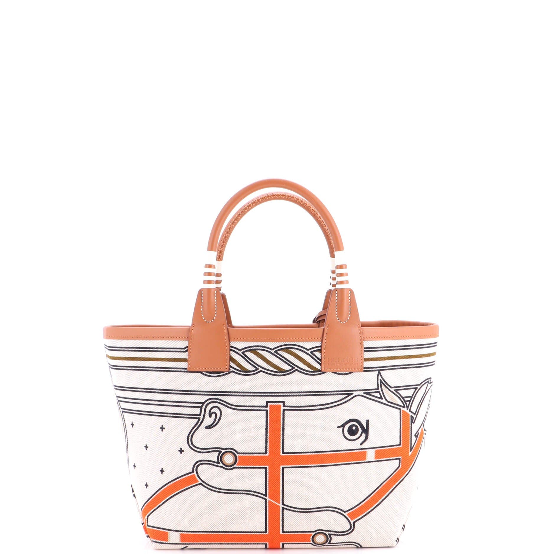 Sac Steeple Tote Printed Toile with Leather 28, Alternate, color, Gold