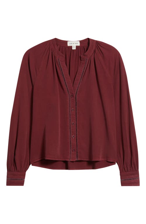 Cloth & Stone Shirred Button-up Shirt In Brown