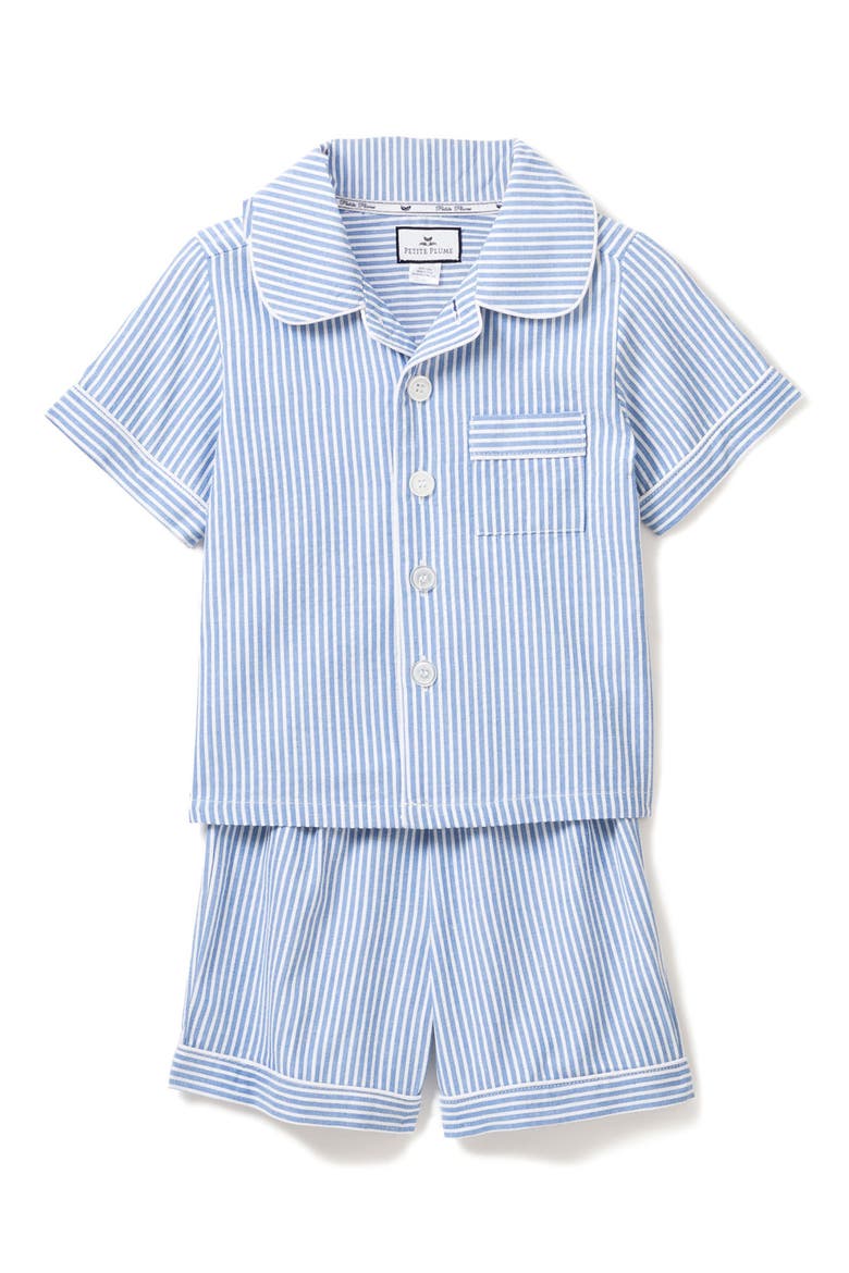 Seersucker Short Set, Main, color, BLUE