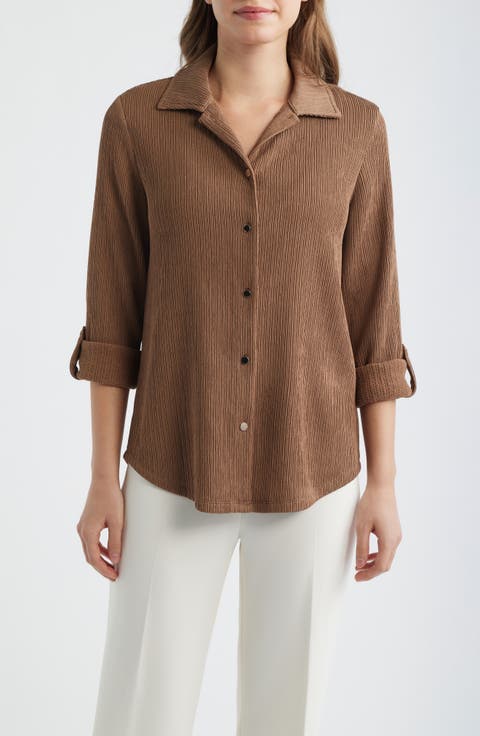 Knit Button-Up Shirt