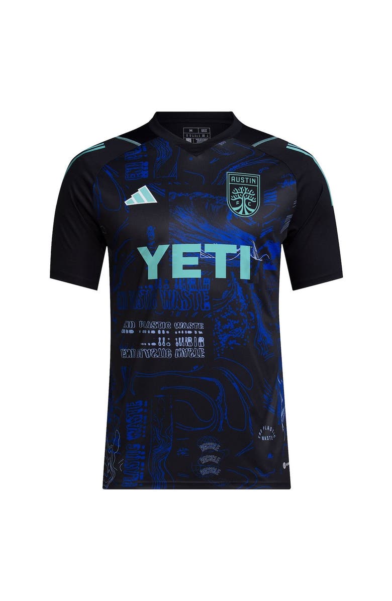 adidas Men's adidas Black Austin FC 2023 One Planet Replica Jersey, Alternate, color,