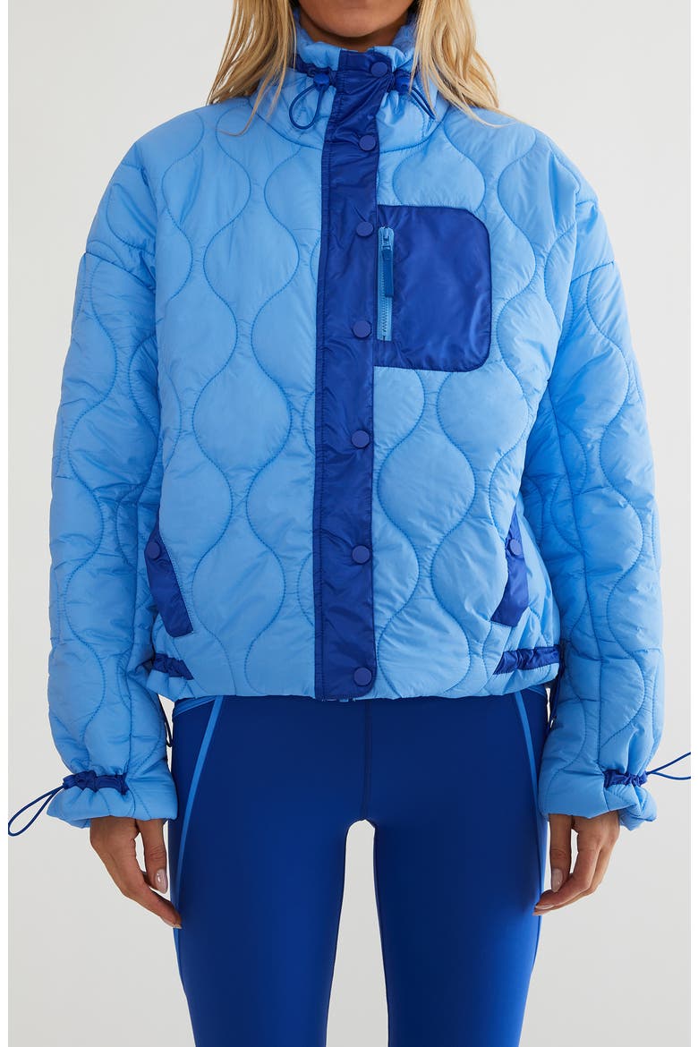Harvie Quilted Puffer Jacket, Alternate, color, MIDNIGHT BLUEBELL COLORBLOCK
