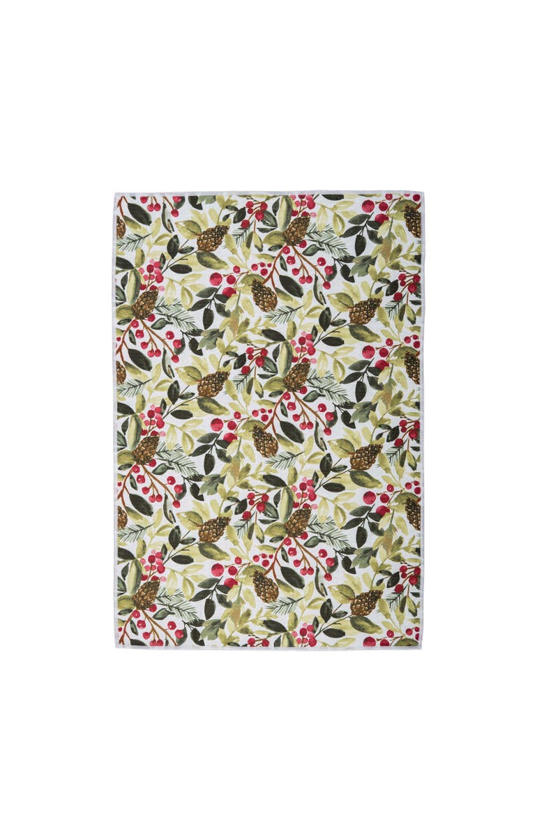 C&F Home Cones & Berries Botanical Christmas Dishtowel, Alternate, color, Green