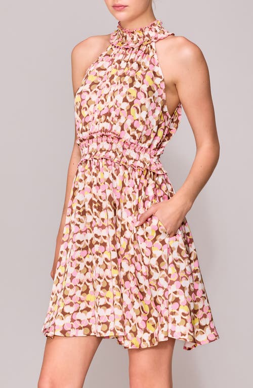 Melloday Halter Neck Smocked Minidress