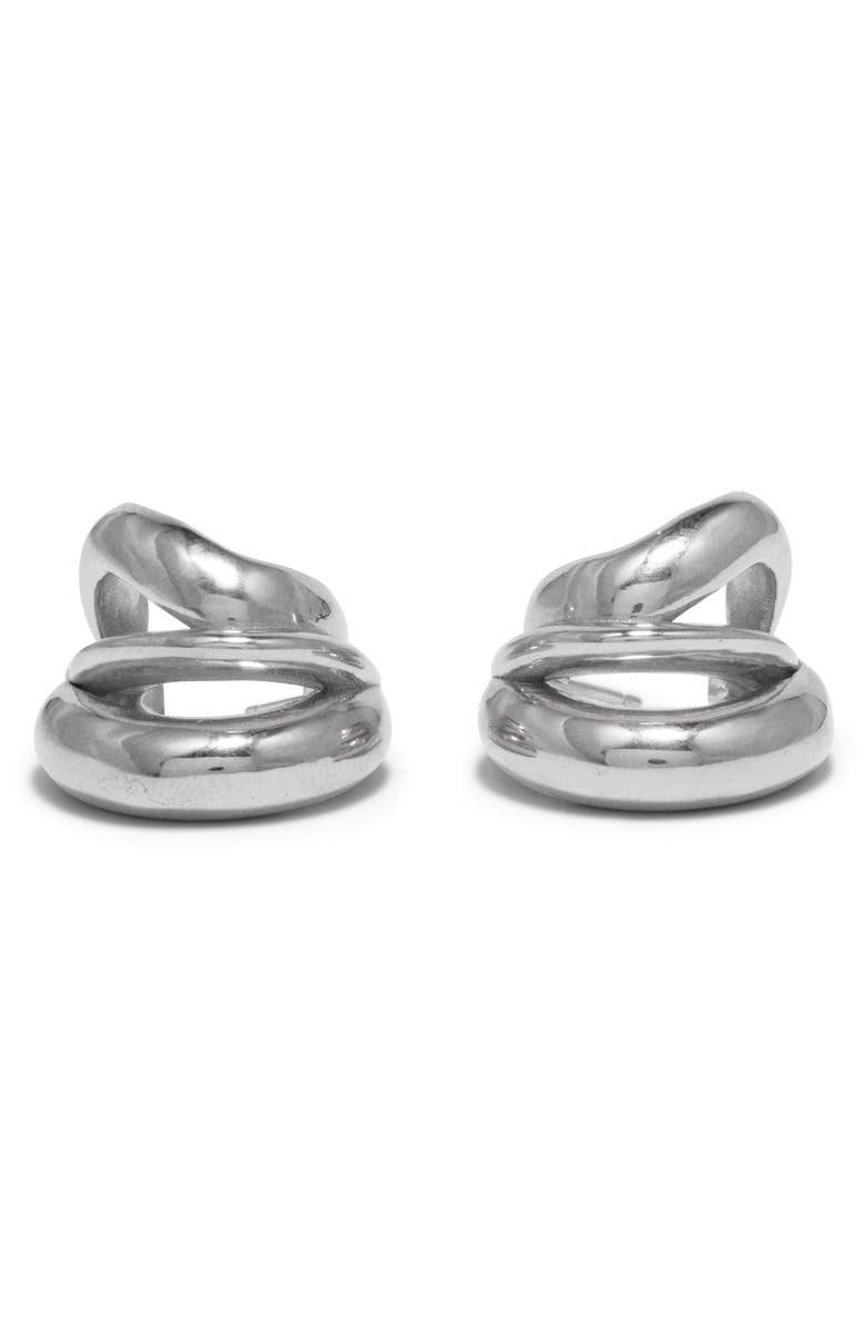 COMPLETEDWORKS Dollop Hoop Earrings, Alternate, color, Silver Plated