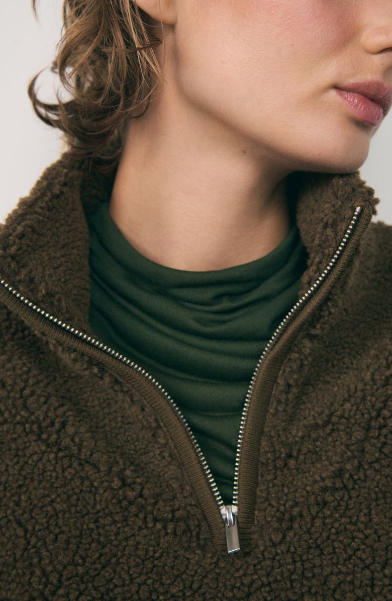 MANGO Faux Shearling Pullover, Alternate, color, 