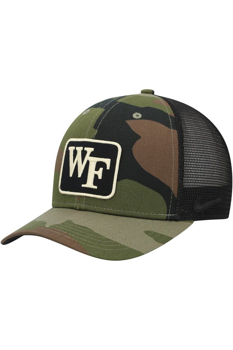 Men's Nike Camo/Black Wake Forest Demon Deacons Classic99 Trucker Snapback Hat, Main, color, Camo