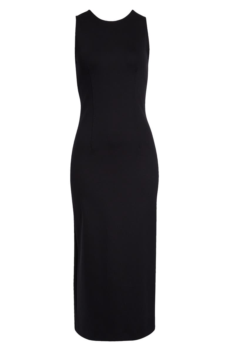 Max Mara Sevres Sleeveless Jersey Midi Dress, Alternate, color, Black