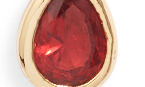 Set & Stones Teardrop Birthstone Pendant Necklace In Gold/january