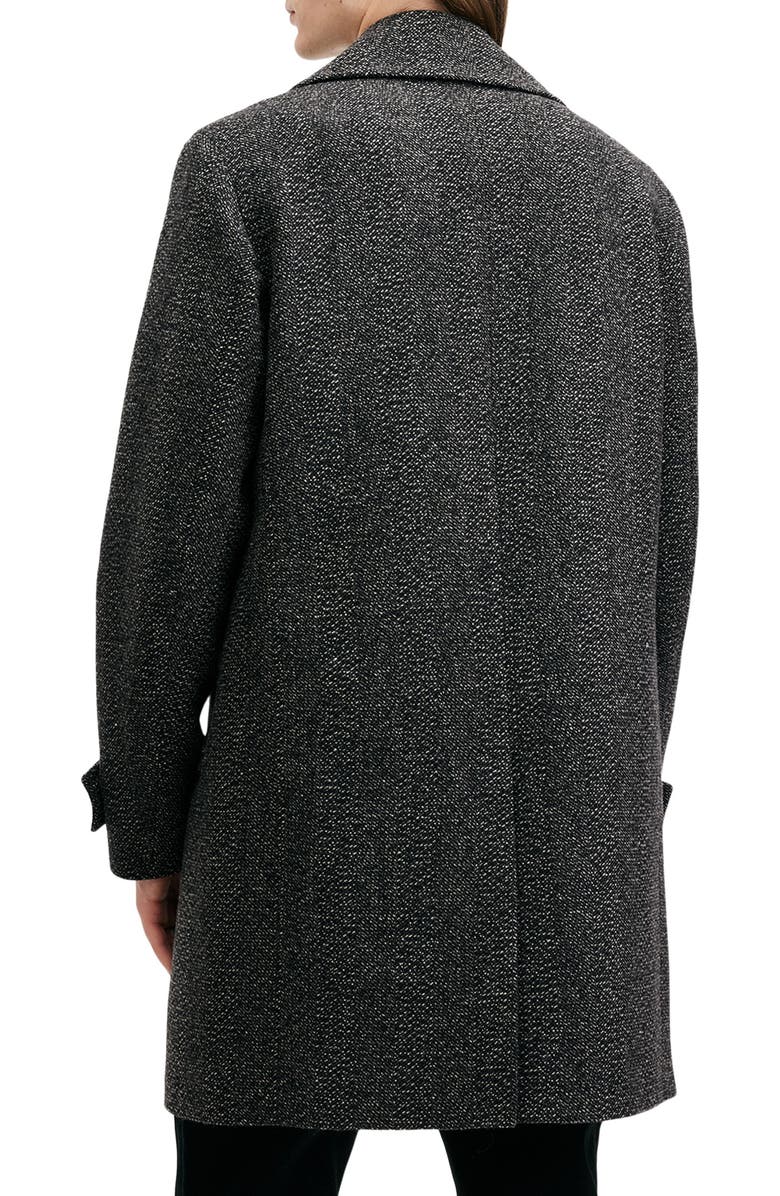 AllSaints Fincher Wool Blend Coat, Alternate, color, Brown