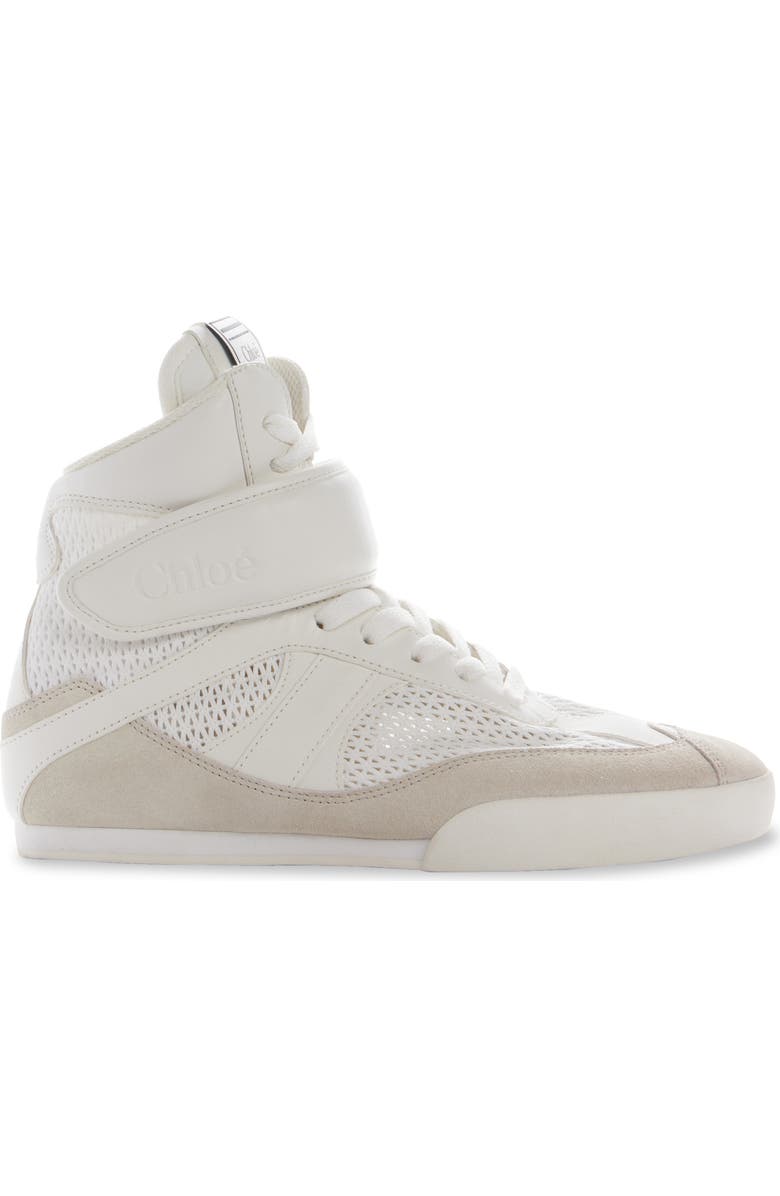 Chloé Kick Leather & Mesh High Top Sneaker, Alternate, color,