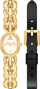 Tory Burch The Small Oval Watch Gift Set, 18mm x 23mm