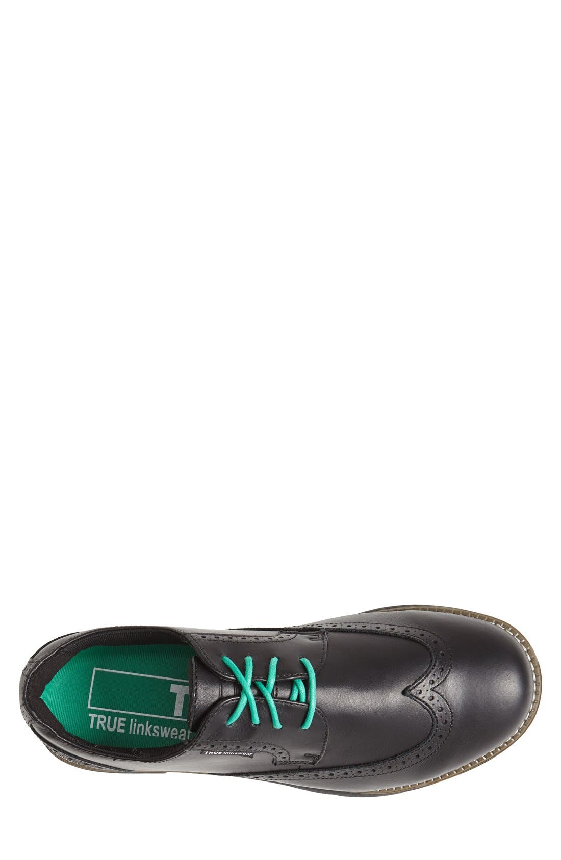 TRUE linkswear 'True Gent - Wingtip' Waterproof Golf Shoe, Alternate, color, 