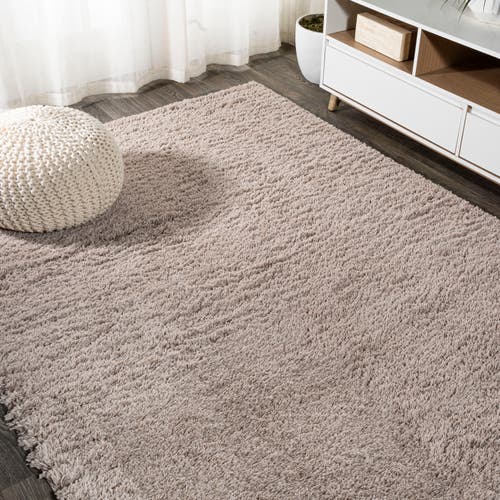 Jonathan Y Groovy Solid Shag Area Rug In Sand