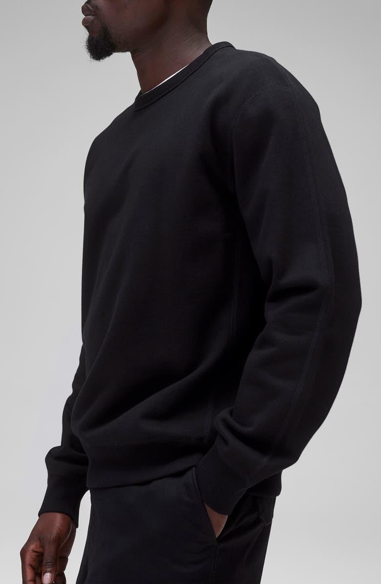 Reigning Champ Midweight Terry Standard Crewneck Sweatshirt, Alternate, color, Black