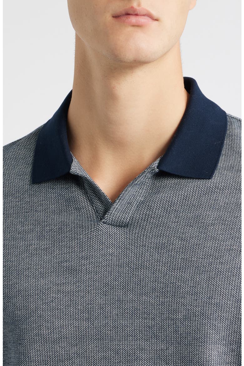 Johnny Collar Polo, Alternate, color, NAVY