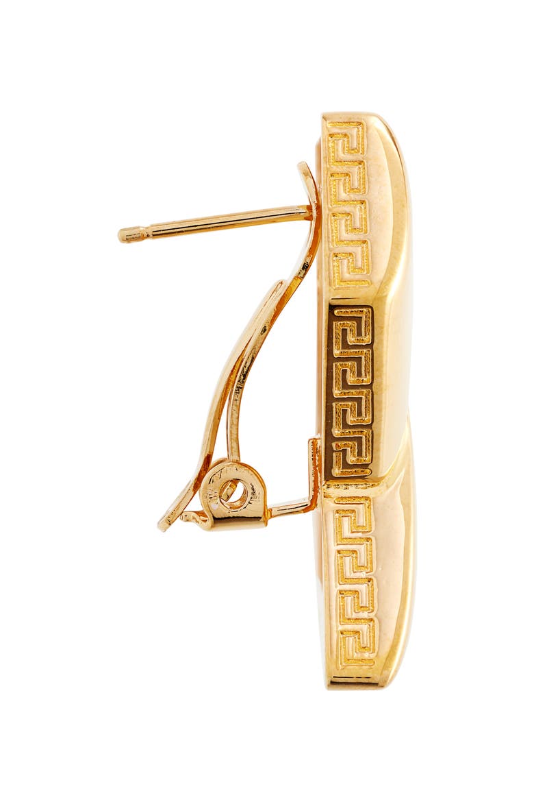 Bind Earrings, Alternate, color, VERSACE GOLD