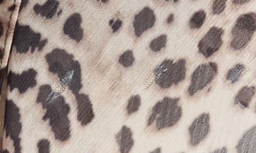 Bcbg Metallic Dot Mini Leopard Print Square Scarf In Brown