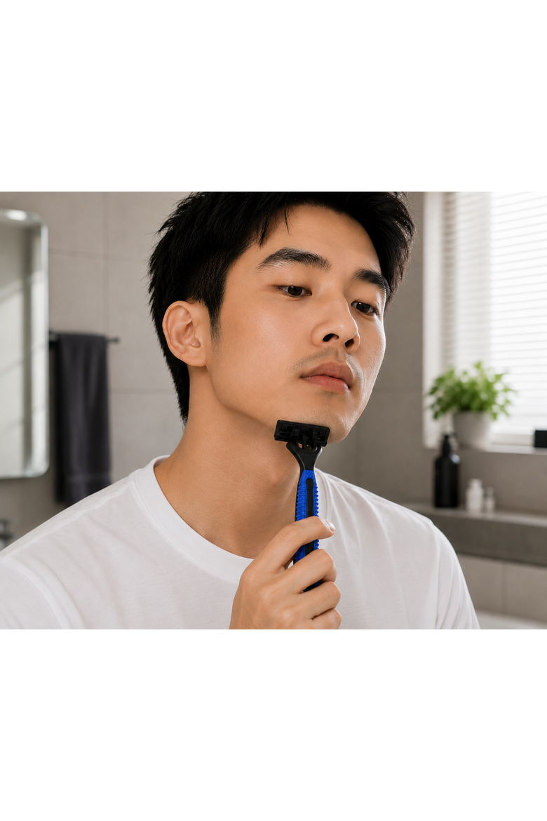 Mario Lopez 6 Disposable Razors, Alternate, color, Blue