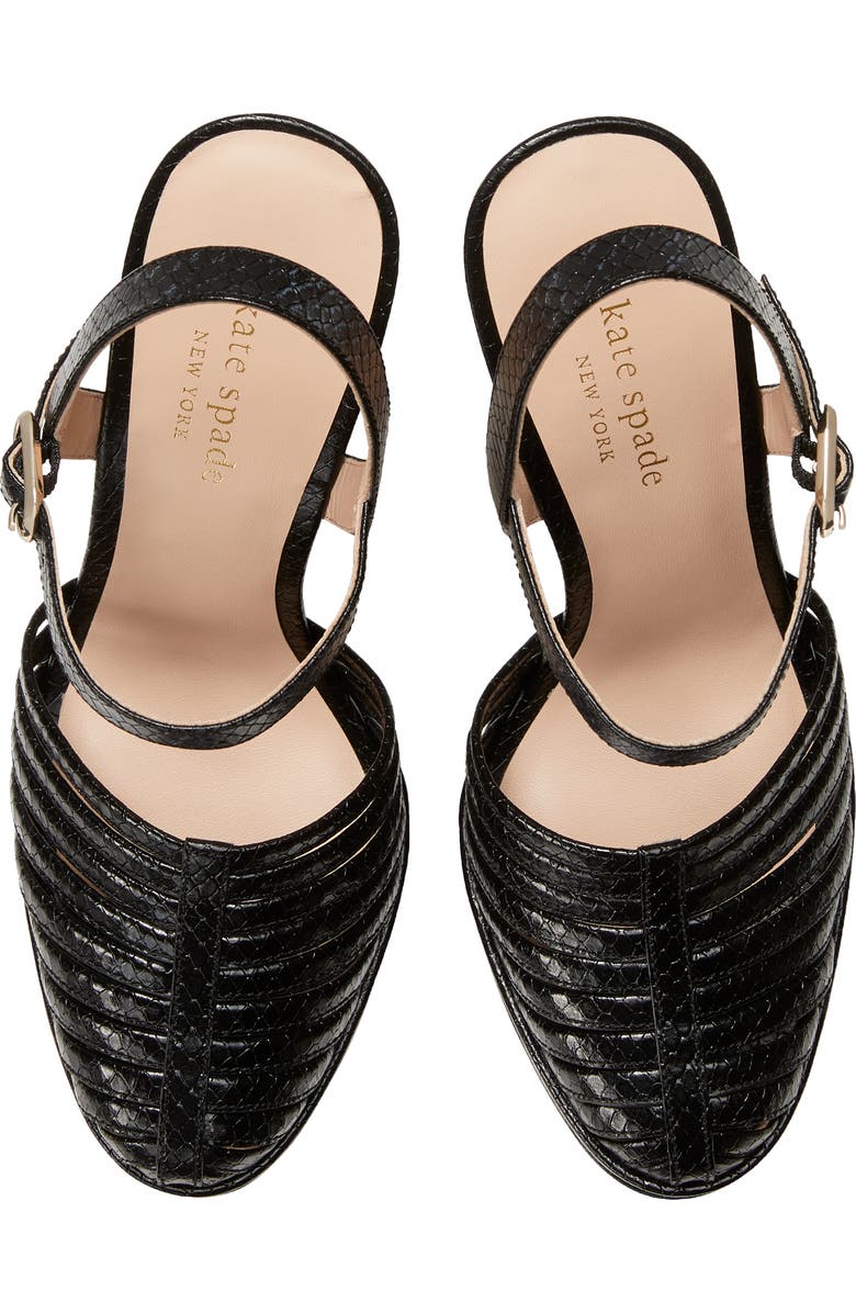 Kate Spade New York campania snakeskin embossed sandal, Alternate, color,