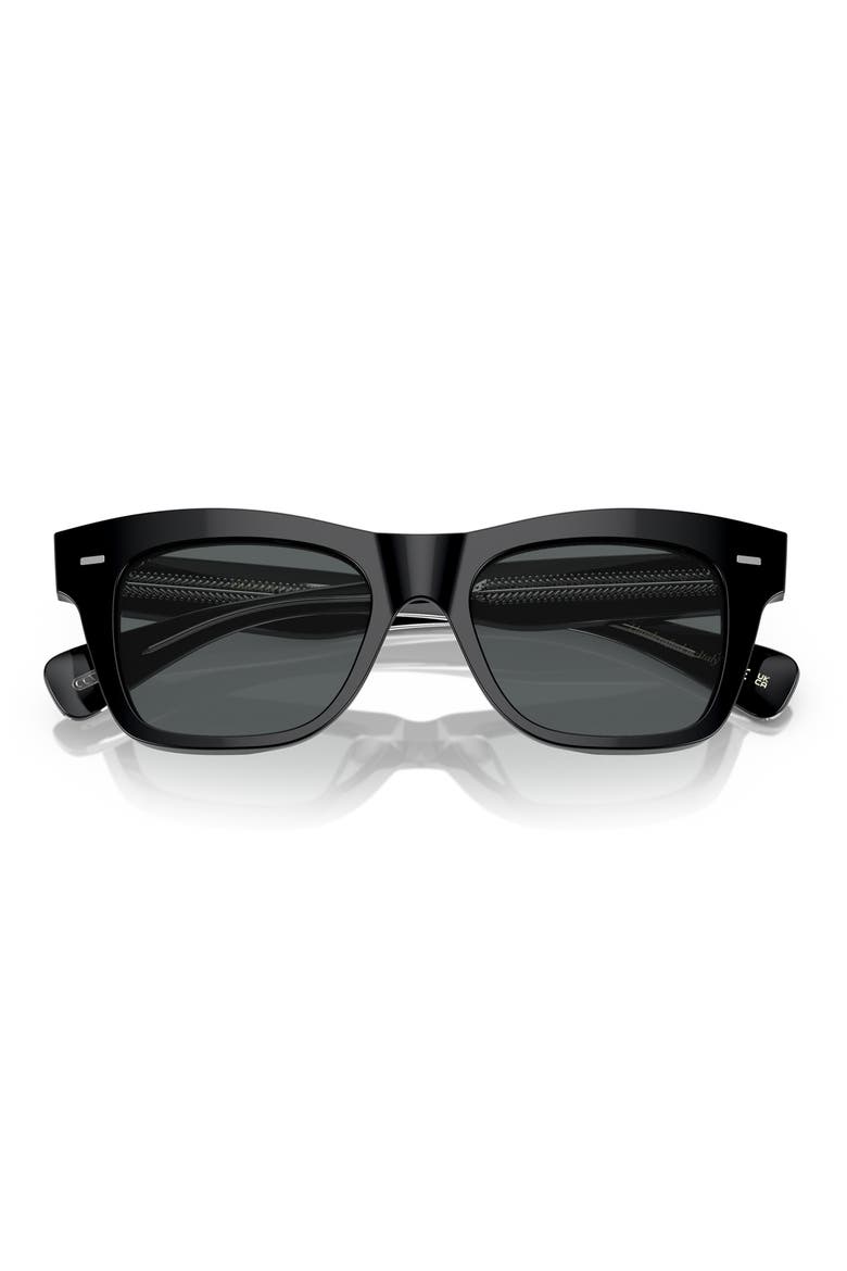 Ms. Oliver 51mm Polarized Square Sunglasses, Alternate, color, BLACK POLARIZED