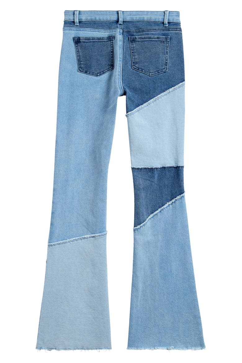 Kids' Patchwork Flare Jeans, Alternate, color, AGED PATCH