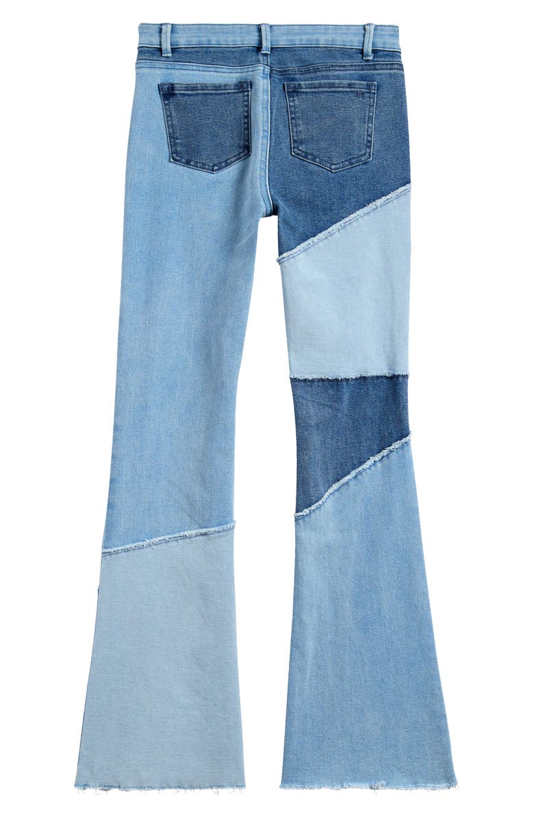 Tractr Kids' Patchwork Flare Jeans, Alternate, color, 
