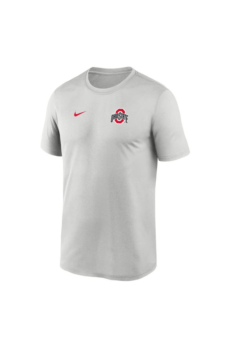Nike Men's Nike Gray Ohio State Buckeyes 2025 Sideline Small Logo Legend Performance T-Shirt, Alternate, color, Gray
