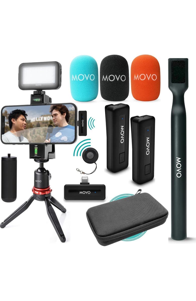 MOVO iVlogger Wireless Vlogging Kit for iPhone, Main, color, Black