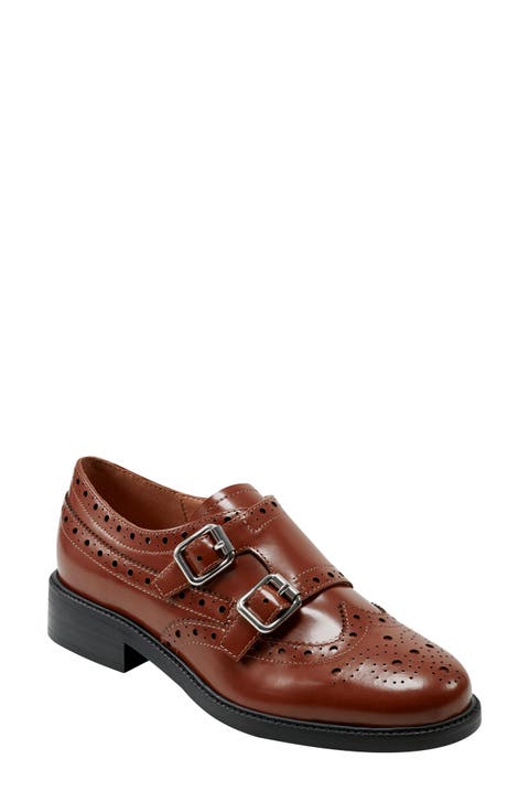 Parker Wingtip Monk Strap Shoe (Women)