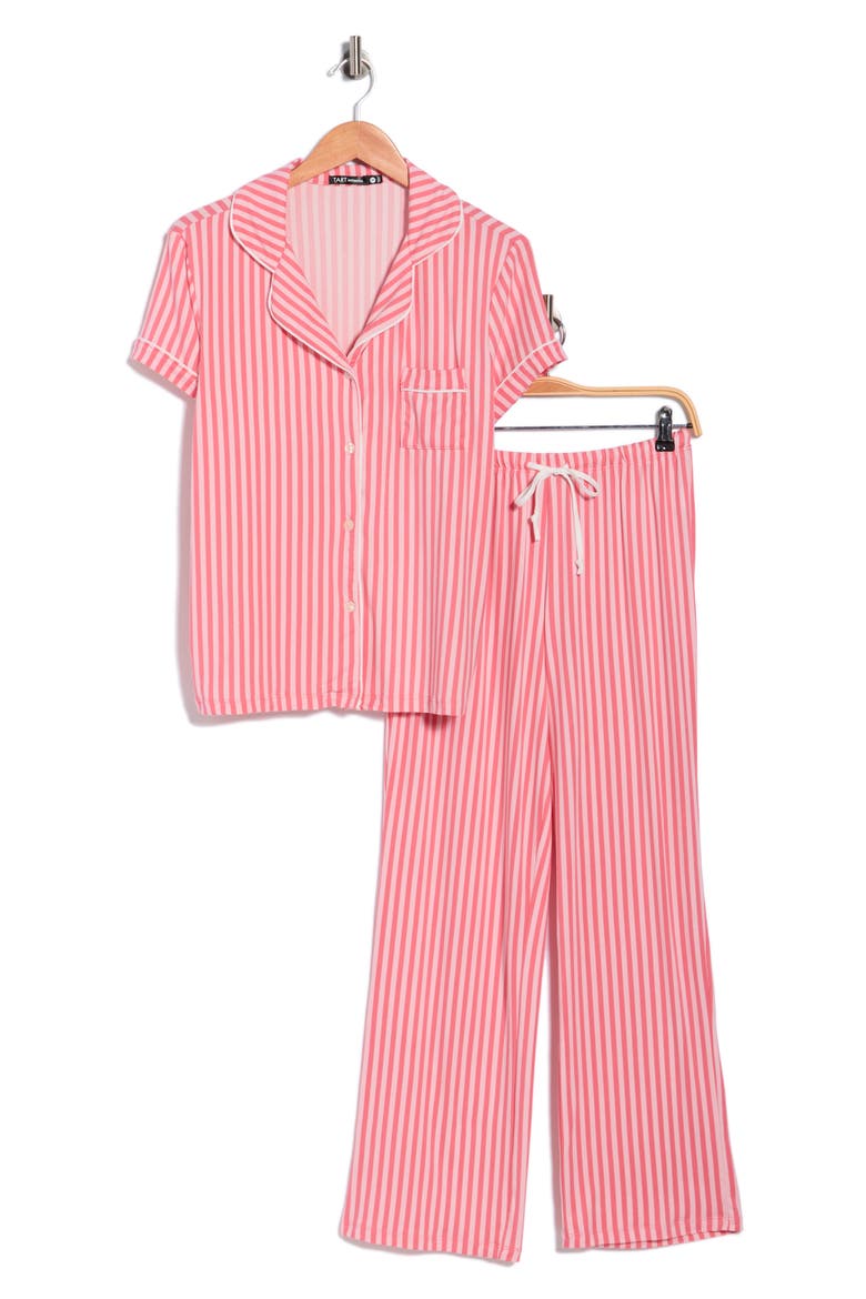 Ginnie 2-Piece Pajamas, Alternate, color, 1/4IN PINSTRIPE - PINK