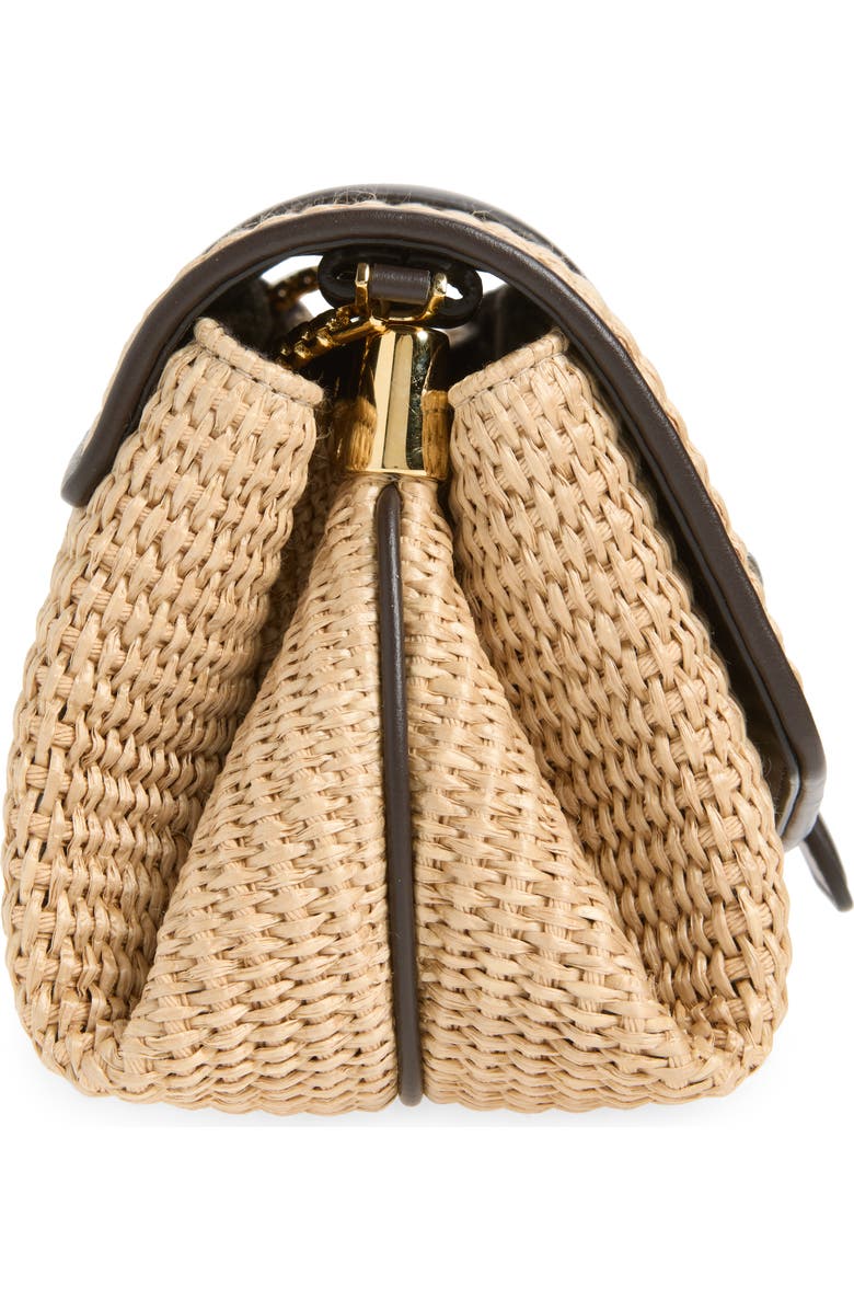 FERRAGAMO Mia Raffia Crossbody Bag, Alternate, color, Naturale Testa Di Moro