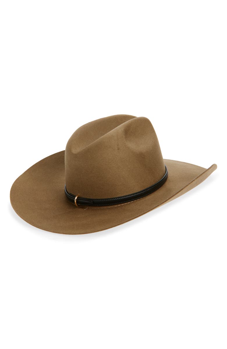 Janessa Leoné Nash Wool Fedora, Alternate, color, Camel