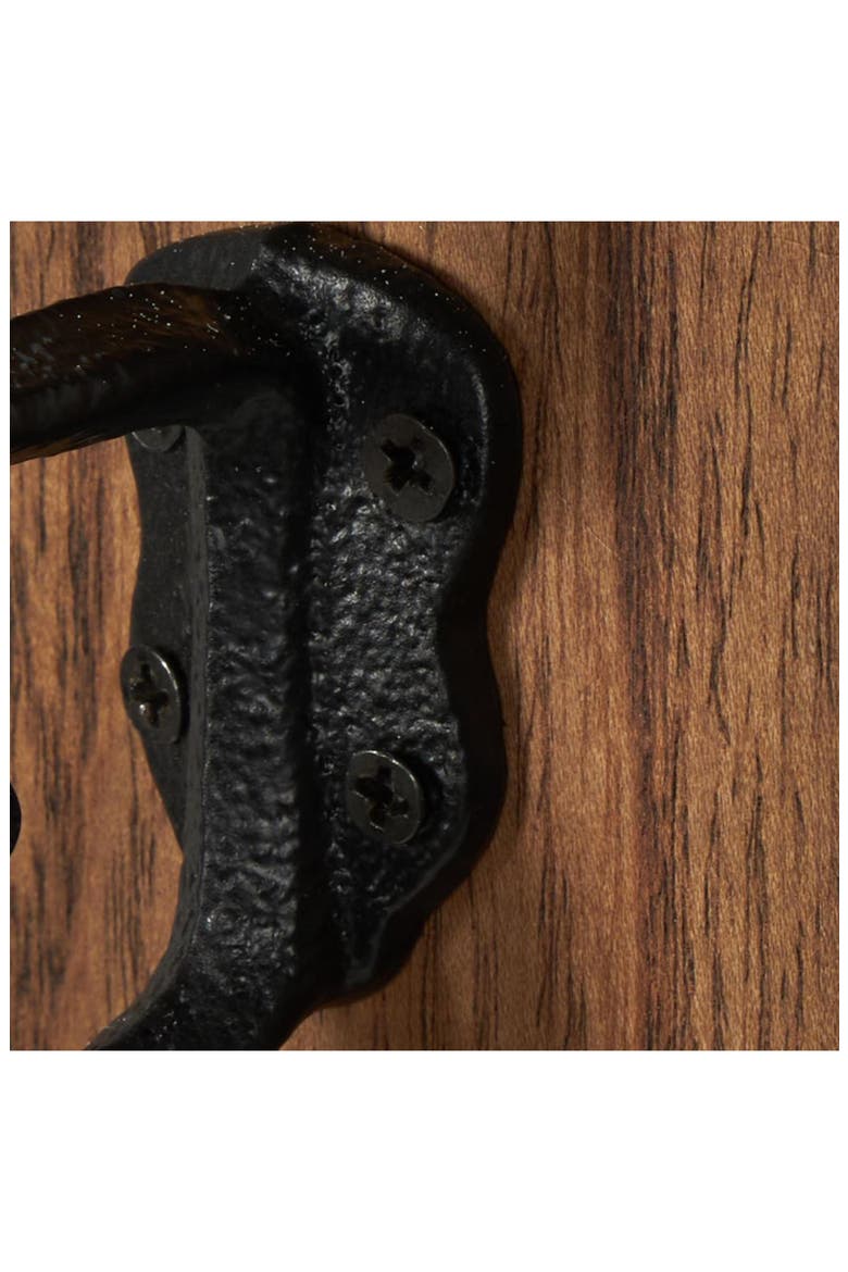 Farm House Set of 4 Wall Hooks, Alternate, color, BROWN