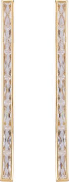 Vince Camuto Baguette Crystal Linear Drop Earrings